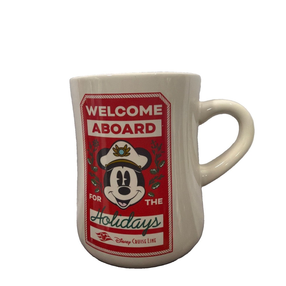 Disney Cruise Line DCL Mickey Mouse Very Merrytime Christmas Coffee Mug New